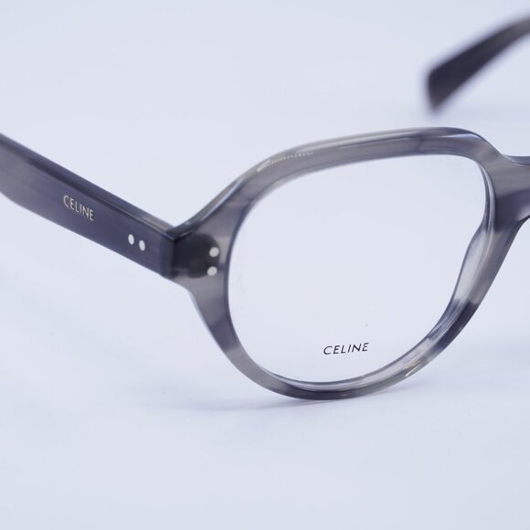 Celine CL50145I 005 Eyeglasses Crystal Black and Grey 52mm Square Frame - Picture 4 of 10